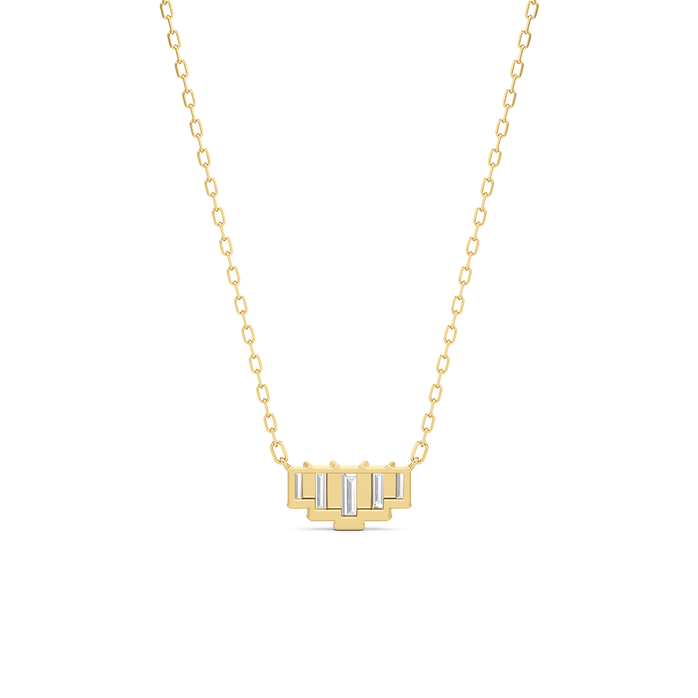 The June Necklace with 14KT Yellow Gold / Lab / 1/2 Cut Diamond in 14KT Yellow Gold / Lab / 1/2 view 5

