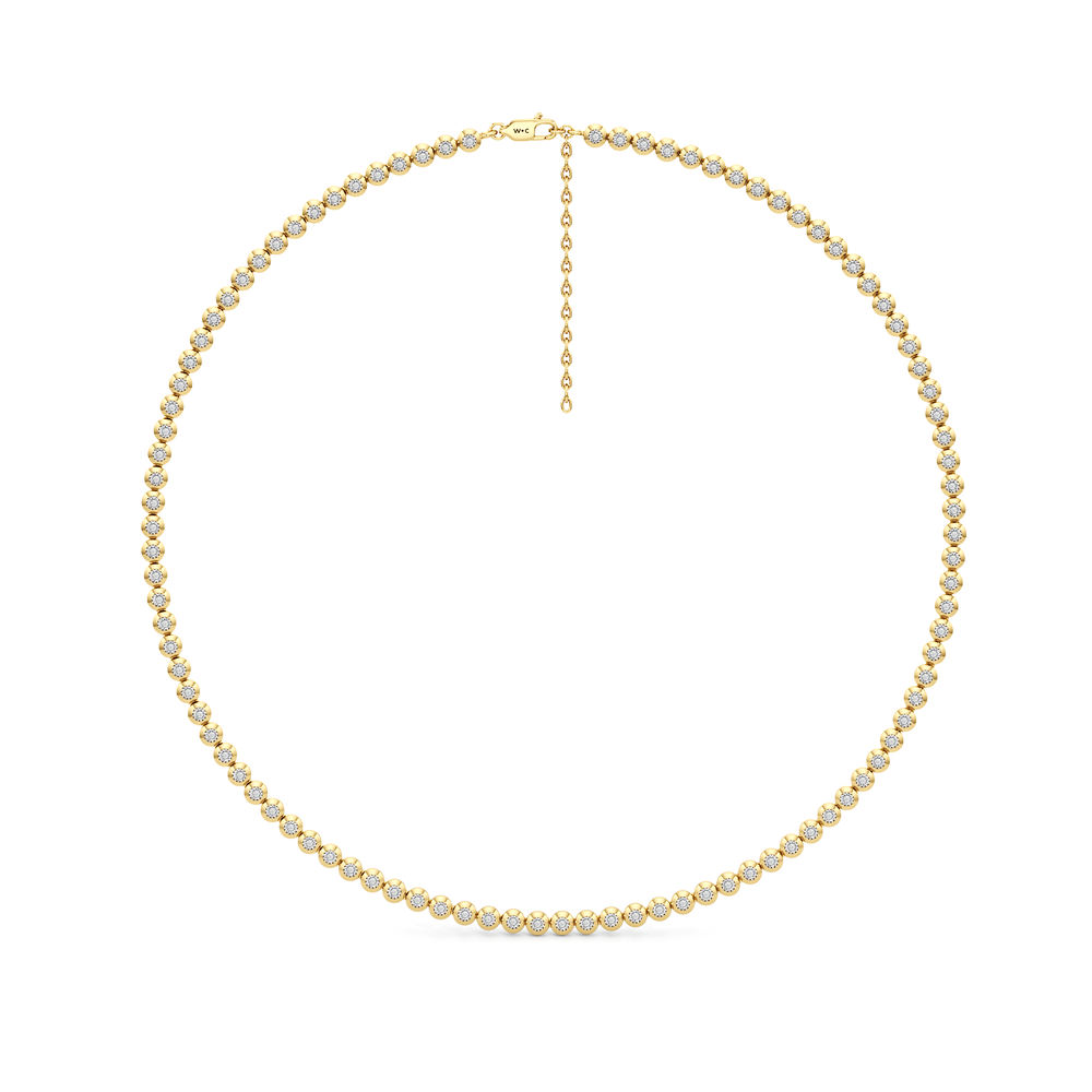 The Kate Tennis Necklace with 18K Yellow Gold Vermeil / Lab / 5/8 Cut Diamond in 14KT 18K Yellow Gold Vermeil / Lab / 5/8 view 1
