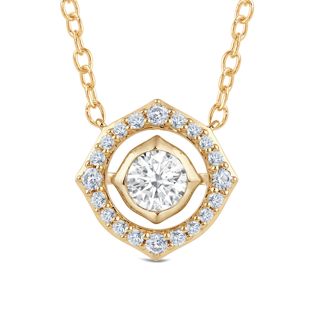 Signature Lab Grown Diamond Birthstone Necklace with 14KT Yellow Gold / Lab / 3/8 Cut Diamond in 14KT Yellow Gold / Lab / 3/8 view 2
