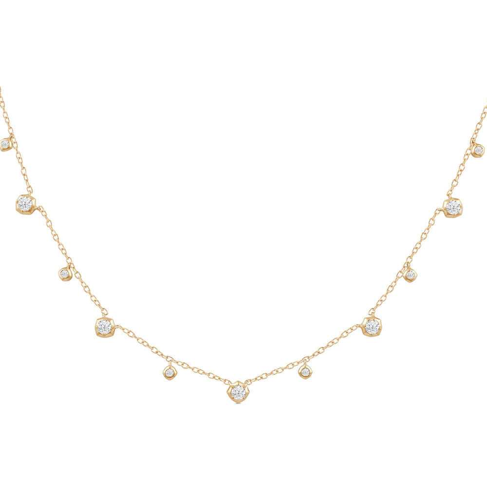 Signature Diamond Charm Necklace with 14KT Yellow Gold / Lab / 1 3/8 Cut Diamond in 14KT Yellow Gold / Lab / 1 3/8 view 2
