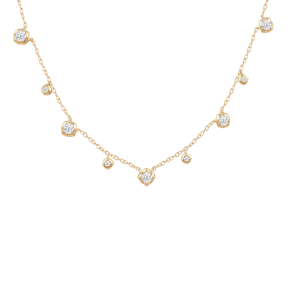 Signature Diamond Charm Necklace with 14KT Yellow Gold / Lab / 1 3/8 Cut Diamond in 14KT Yellow Gold / Lab / 1 3/8 view 1
