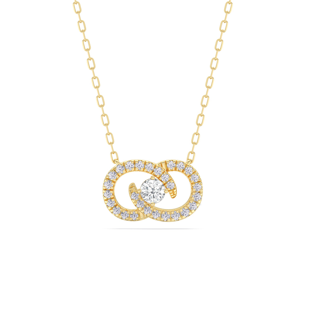 Infinity Diamond Galaxy Necklace with 14KT Yellow Gold / Lab / 3/8 Cut Diamond in 14KT Yellow Gold / Lab / 3/8 view 1
