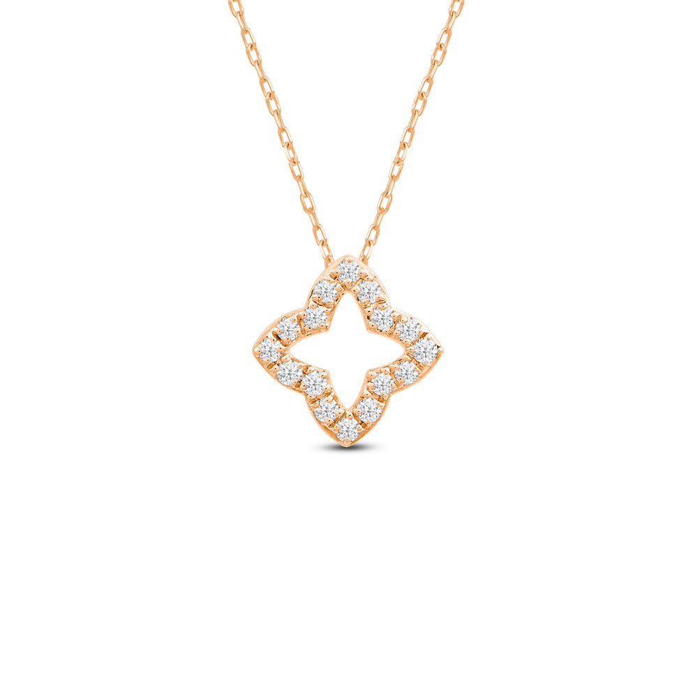 Diamond Star Pendant with 14KT Rose Gold / Lab / 1/6 Cut Diamond in 14KT Rose Gold / Lab / 1/6 view 1
