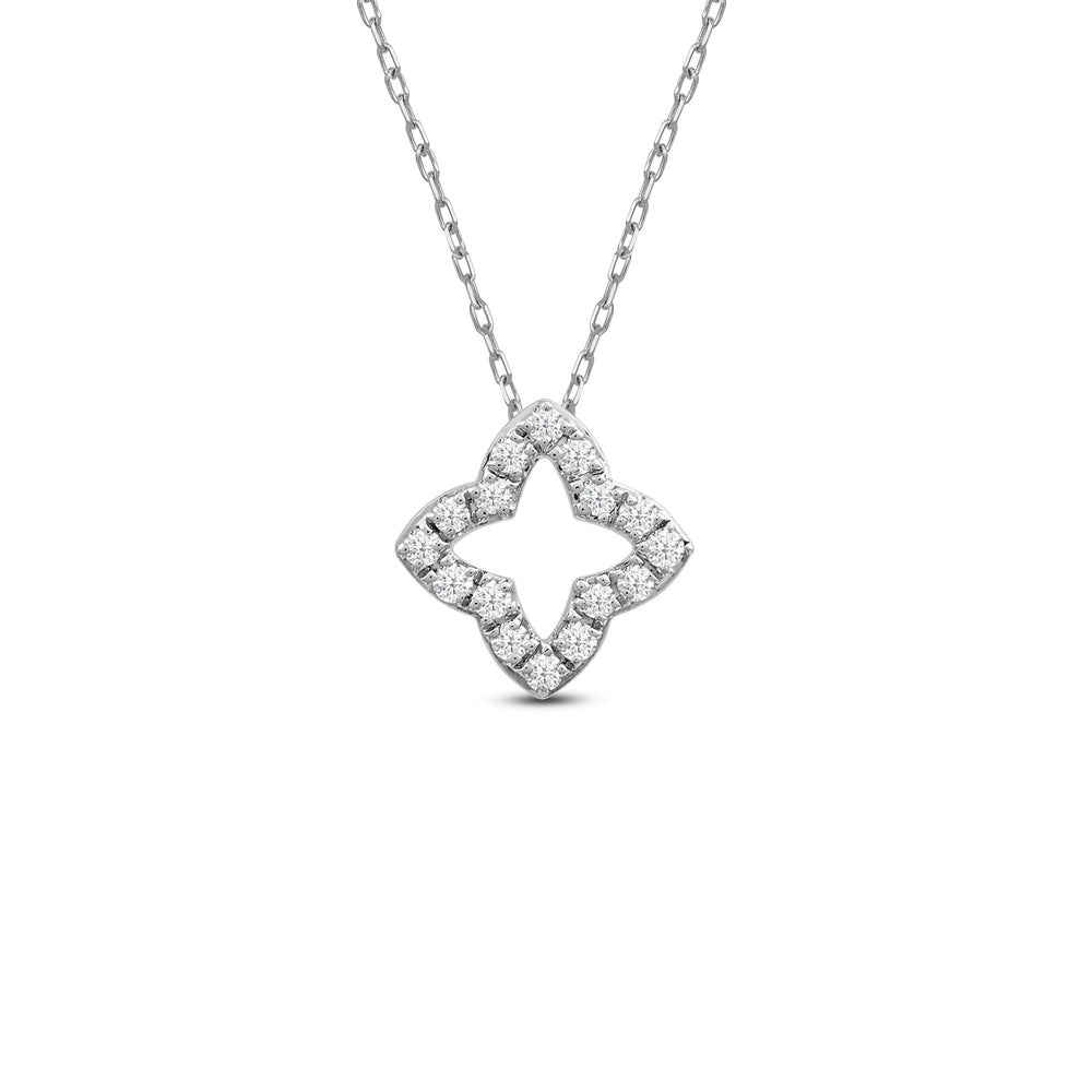 Diamond Star Pendant with 14KT White Gold / Lab / 1/6 Cut Diamond in 14KT White Gold / Lab / 1/6 view 1
