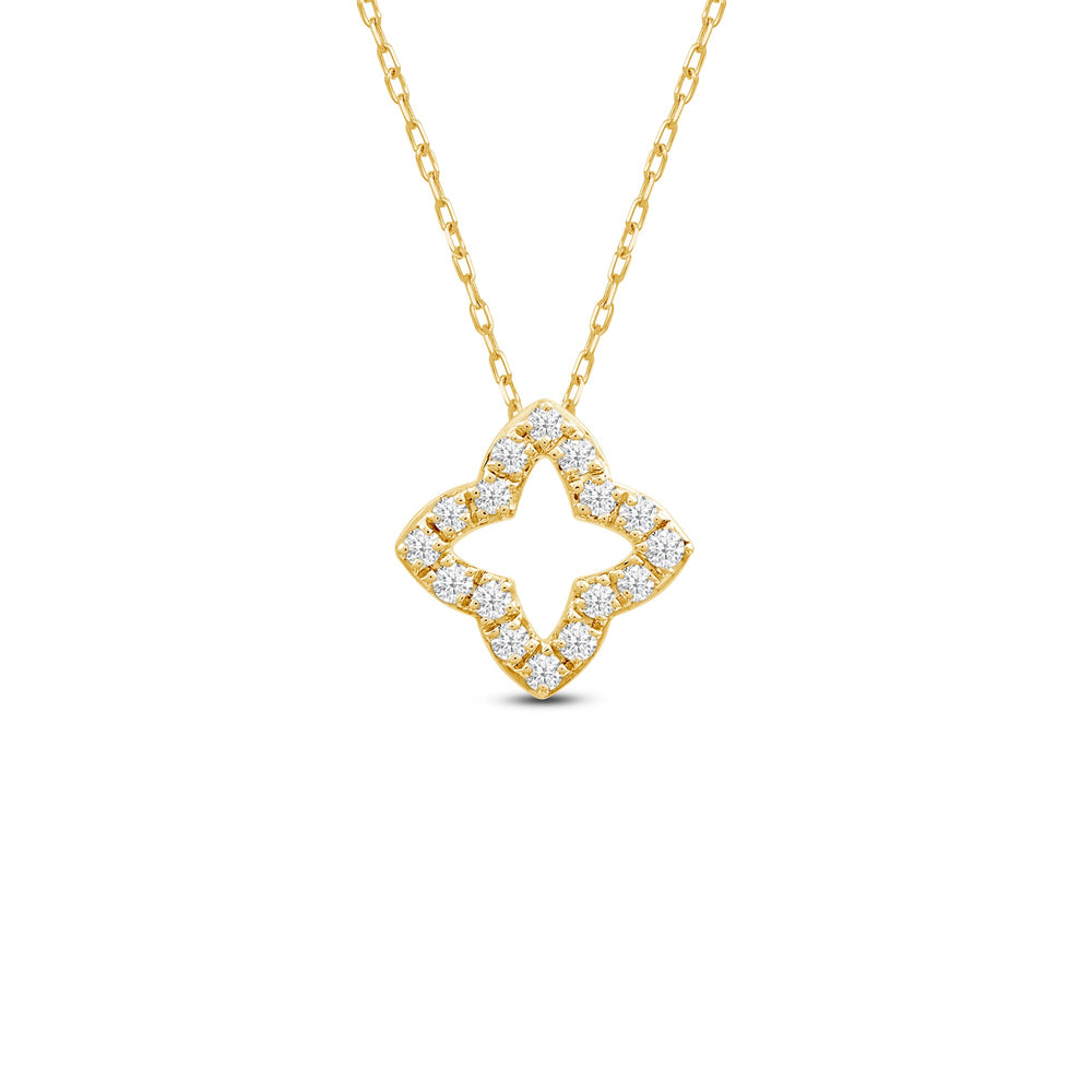 Diamond Star Pendant with 14KT Yellow Gold / Lab / 1/6 Cut Diamond in 14KT Yellow Gold / Lab / 1/6 view 1
