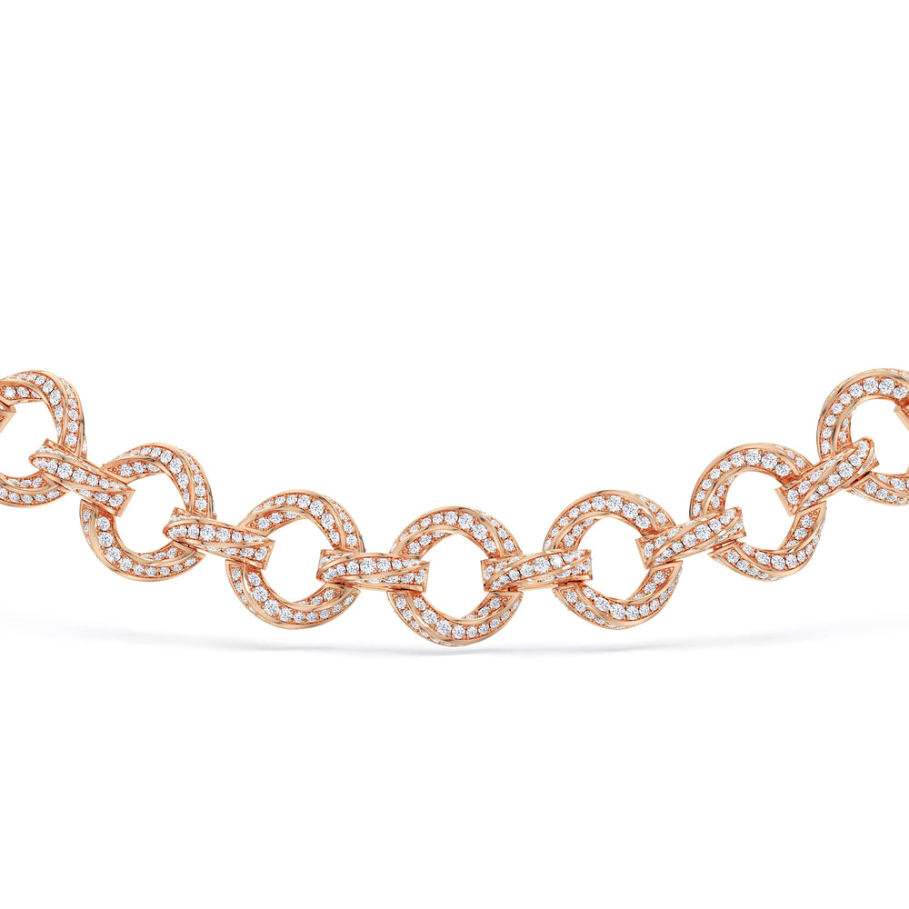 The Bond Necklace with 18KT Rose Gold / Lab / 18 Cut Diamond in 14KT Rose Gold / Lab / 18 view 3
