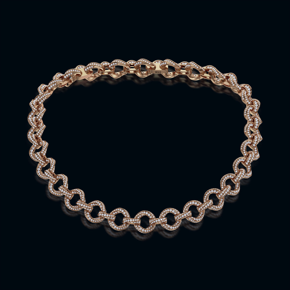 The Bond Necklace with 18KT Rose Gold / Lab / 18 Cut Diamond in 14KT Rose Gold / Lab / 18 view 1
