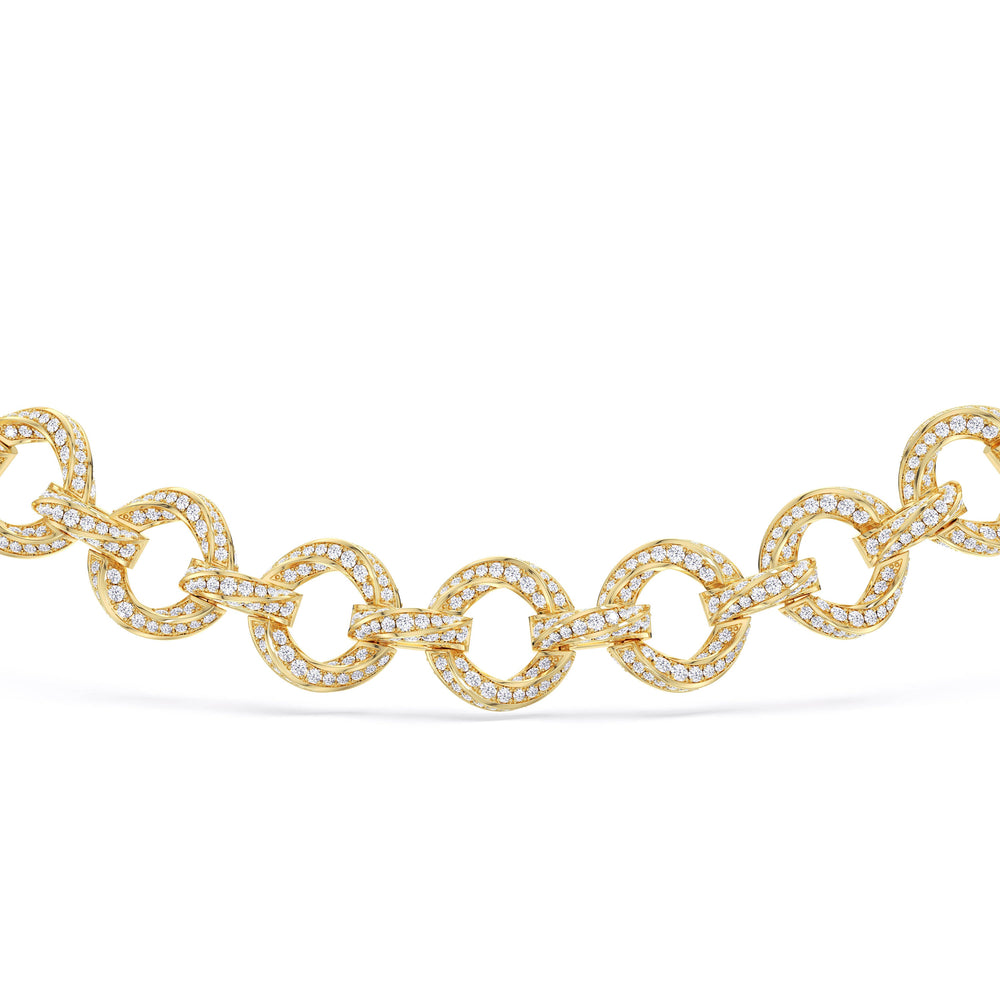 The Bond Necklace with 18KT Yellow Gold / Lab / 18 Cut Diamond in 14KT Yellow Gold / Lab / 18 view 3
