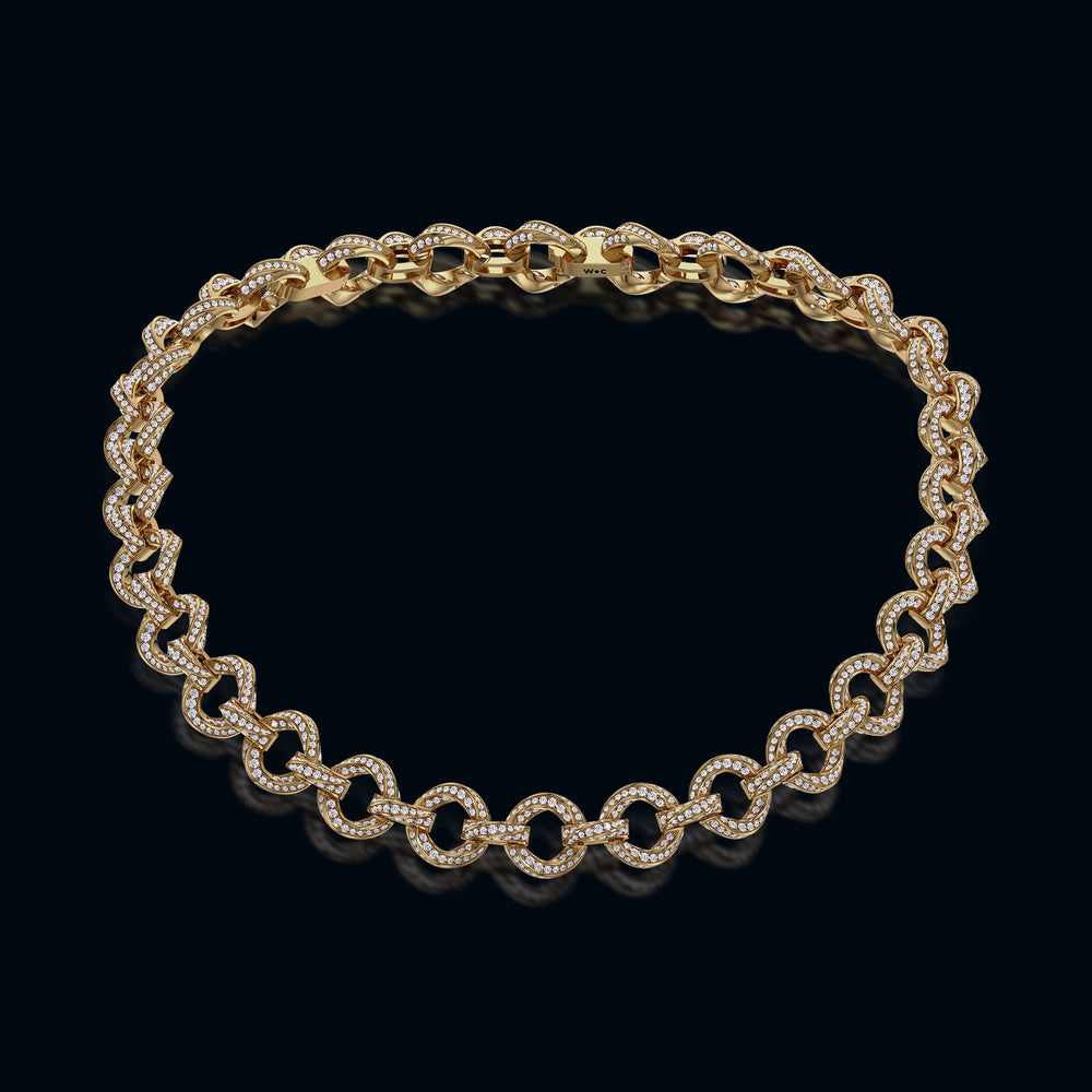 The Bond Necklace with 18KT Yellow Gold / Lab / 18 Cut Diamond in 14KT Yellow Gold / Lab / 18 view 1
