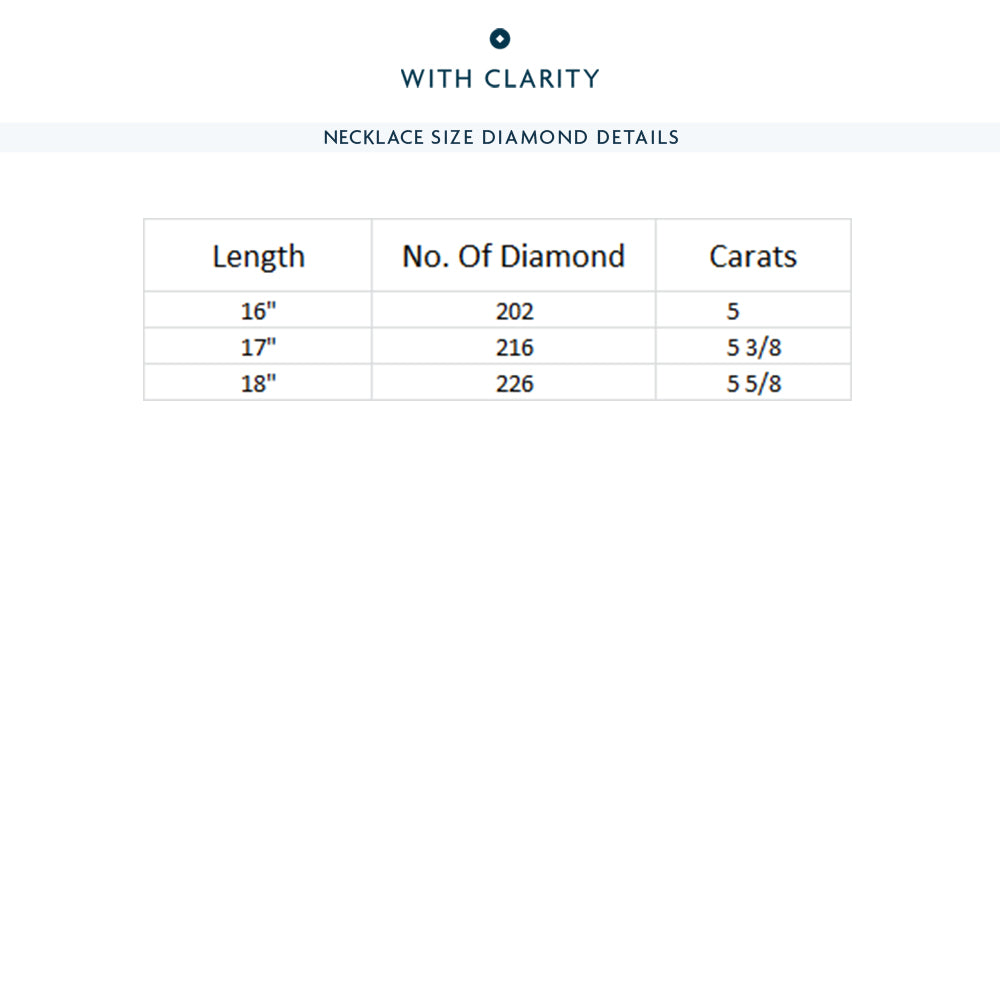 Classic Four Prong Diamond Tennis Necklace with 14KT White Gold / 5 / 18 Cut Diamond in 14KT White Gold / 5 / 18 view 6
