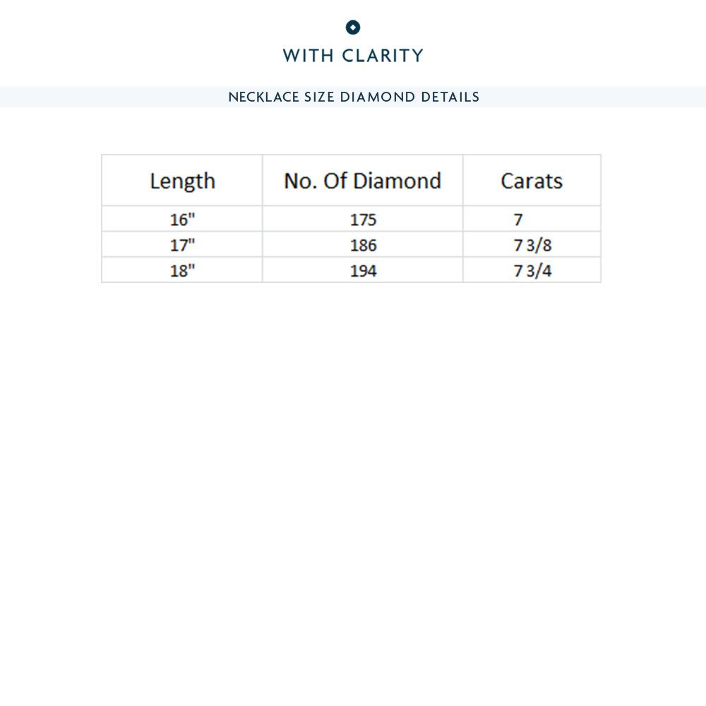 Classic Four Prong Diamond Tennis Necklace with 14KT Rose Gold / 7 / 18 Cut Diamond in 14KT Rose Gold / 7 / 18 view 6
