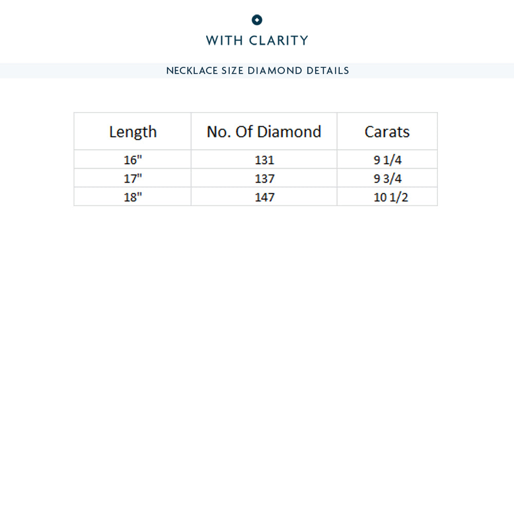 Emerald East West Diamond Tennis Necklace with 14KT Yellow Gold / 9 1/4 / 18 Cut Diamond in 14KT Yellow Gold / 9 1/4 / 18 view 6
