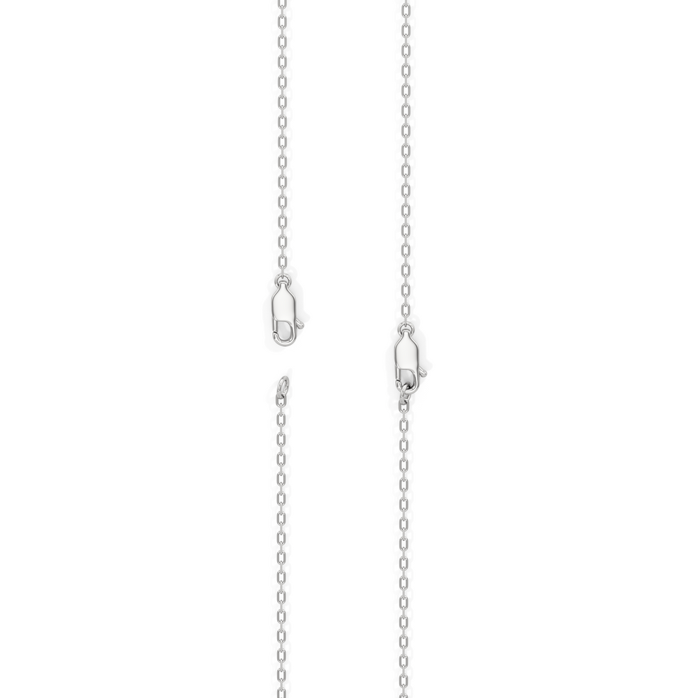 Four Prong Half Diamond Tennis Necklace with 14KT White Gold / 3 / 16 Cut Diamond in 14KT White Gold / 3 / 16 view 5
