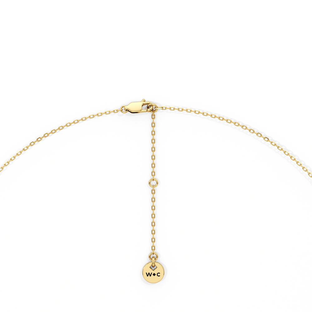 Four Prong Half Diamond Tennis Necklace with 14KT Yellow Gold / 3 / 16 Cut Diamond in 14KT Yellow Gold / 3 / 16 view 4
