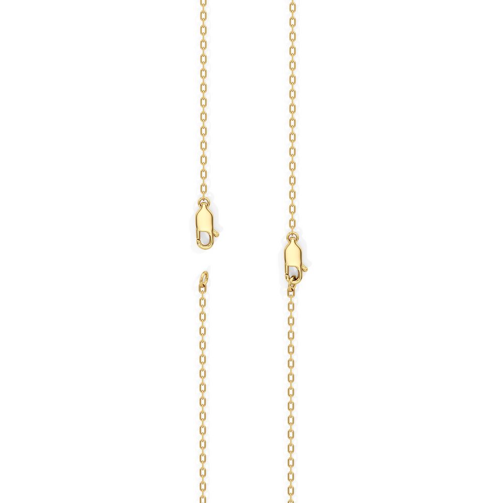 Four Prong Half Diamond Tennis Necklace with 14KT Yellow Gold / 3 / 16 Cut Diamond in 14KT Yellow Gold / 3 / 16 view 5
