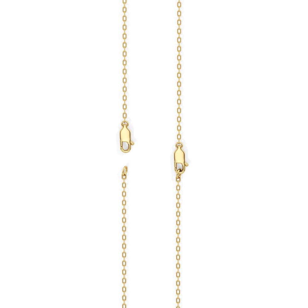Three Prong Half Diamond Tennis Necklace with 14KT Yellow Gold / 3 / 16 Cut Diamond in 14KT Yellow Gold / 3 / 16 view 5
