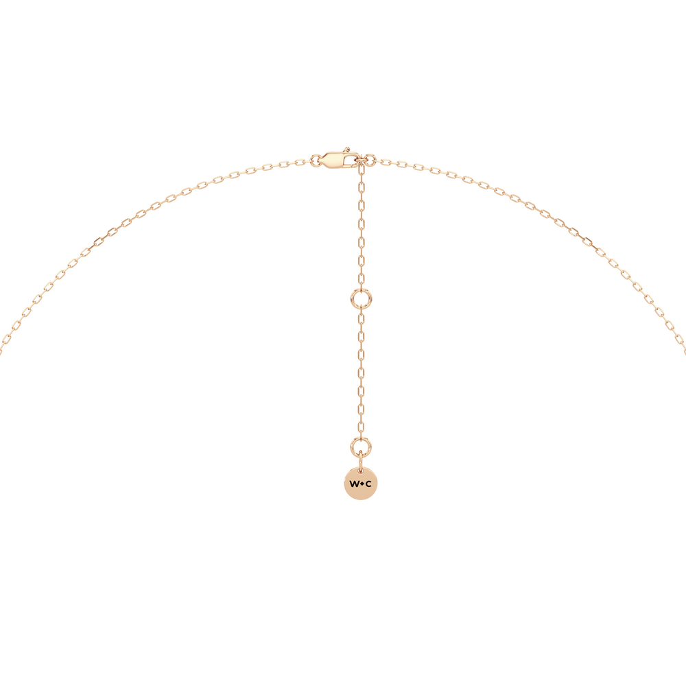 The Vine Allure Necklace with 14KT Rose Gold / Lab / 3/8 Cut Diamond in 14KT Rose Gold / Lab / 3/8 view 4
