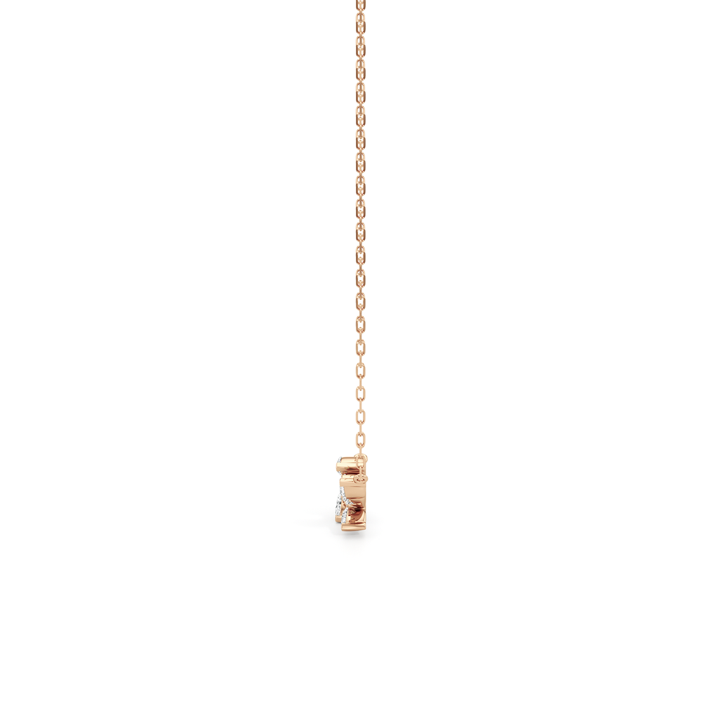 The Vine Allure Necklace with 14KT Rose Gold / Lab / 3/8 Cut Diamond in 14KT Rose Gold / Lab / 3/8 view 2
