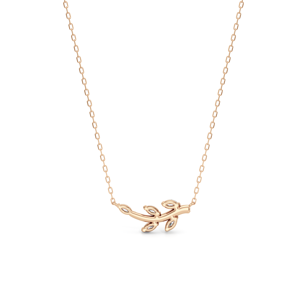 The Vine Allure Necklace with 14KT Rose Gold / Lab / 3/8 Cut Diamond in 14KT Rose Gold / Lab / 3/8 view 3
