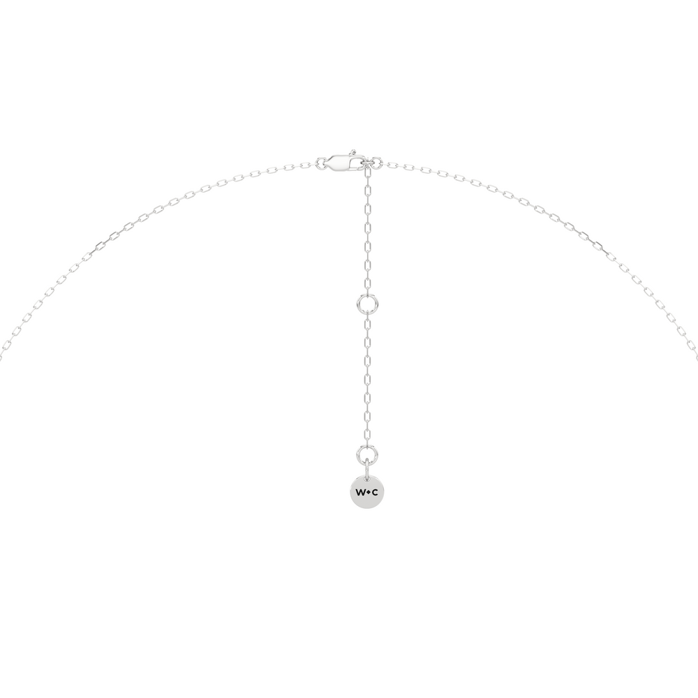 The Vine Allure Necklace with 14KT White Gold / Lab / 3/8 Cut Diamond in 14KT White Gold / Lab / 3/8 view 4
