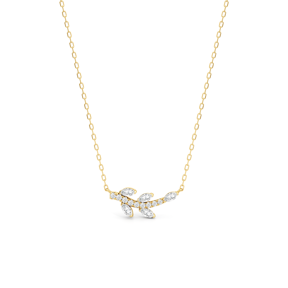 The Vine Allure Necklace with 14KT Yellow Gold / Lab / 3/8 Cut Diamond in 14KT Yellow Gold / Lab / 3/8 view 1
