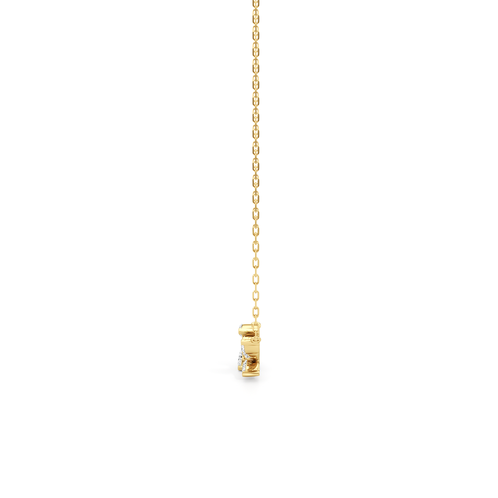 The Vine Allure Necklace with 14KT Yellow Gold / Lab / 3/8 Cut Diamond in 14KT Yellow Gold / Lab / 3/8 view 2
