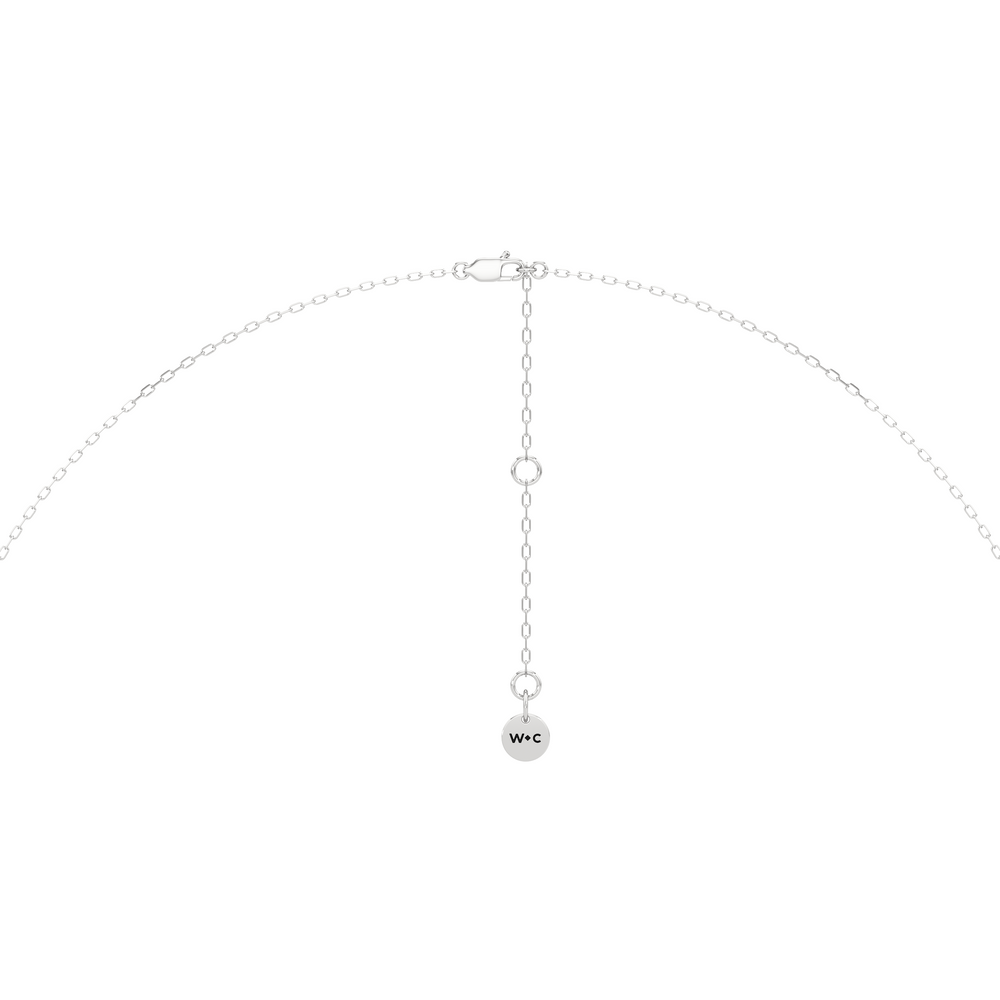 The Seraphine Classic Necklace with 14KT White Gold / Lab / 2 Cut Diamond in 14KT White Gold / Lab / 2 view 7
