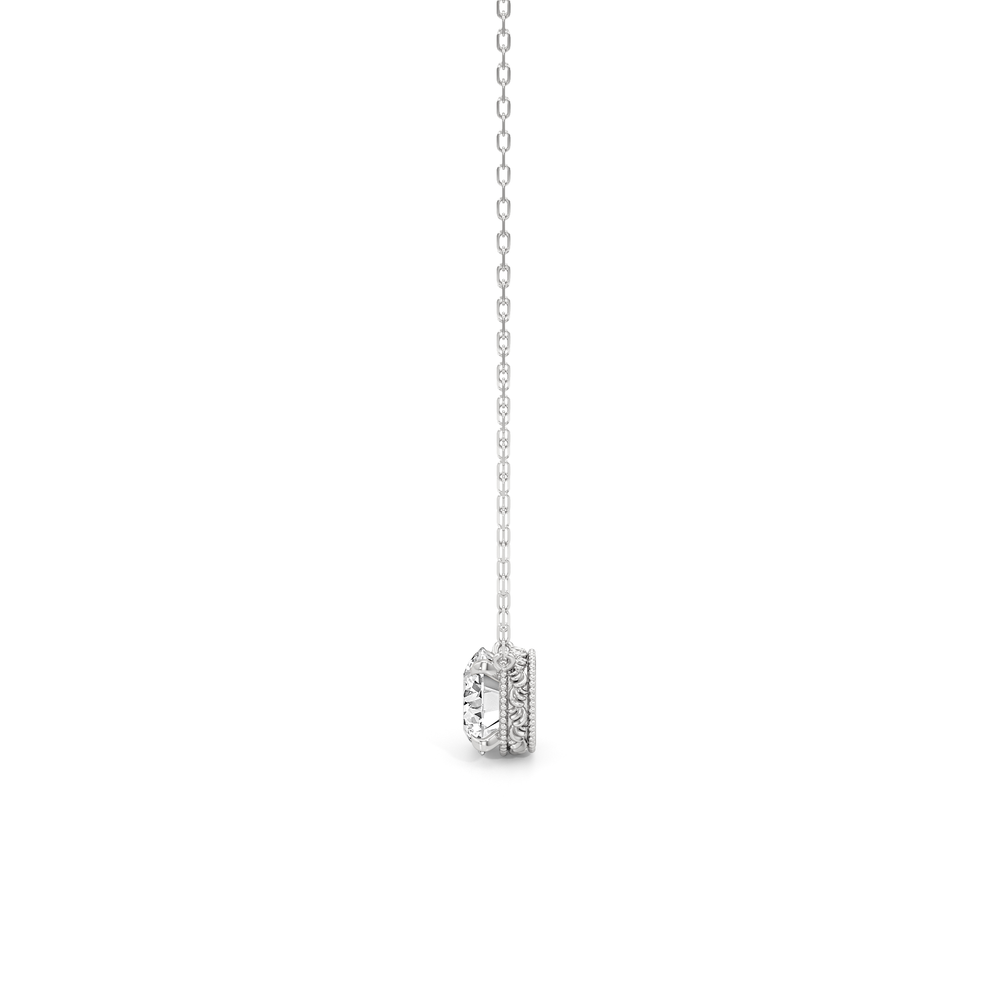 The Seraphine Classic Necklace with 14KT White Gold / Lab / 2 Cut Diamond in 14KT White Gold / Lab / 2 view 5
