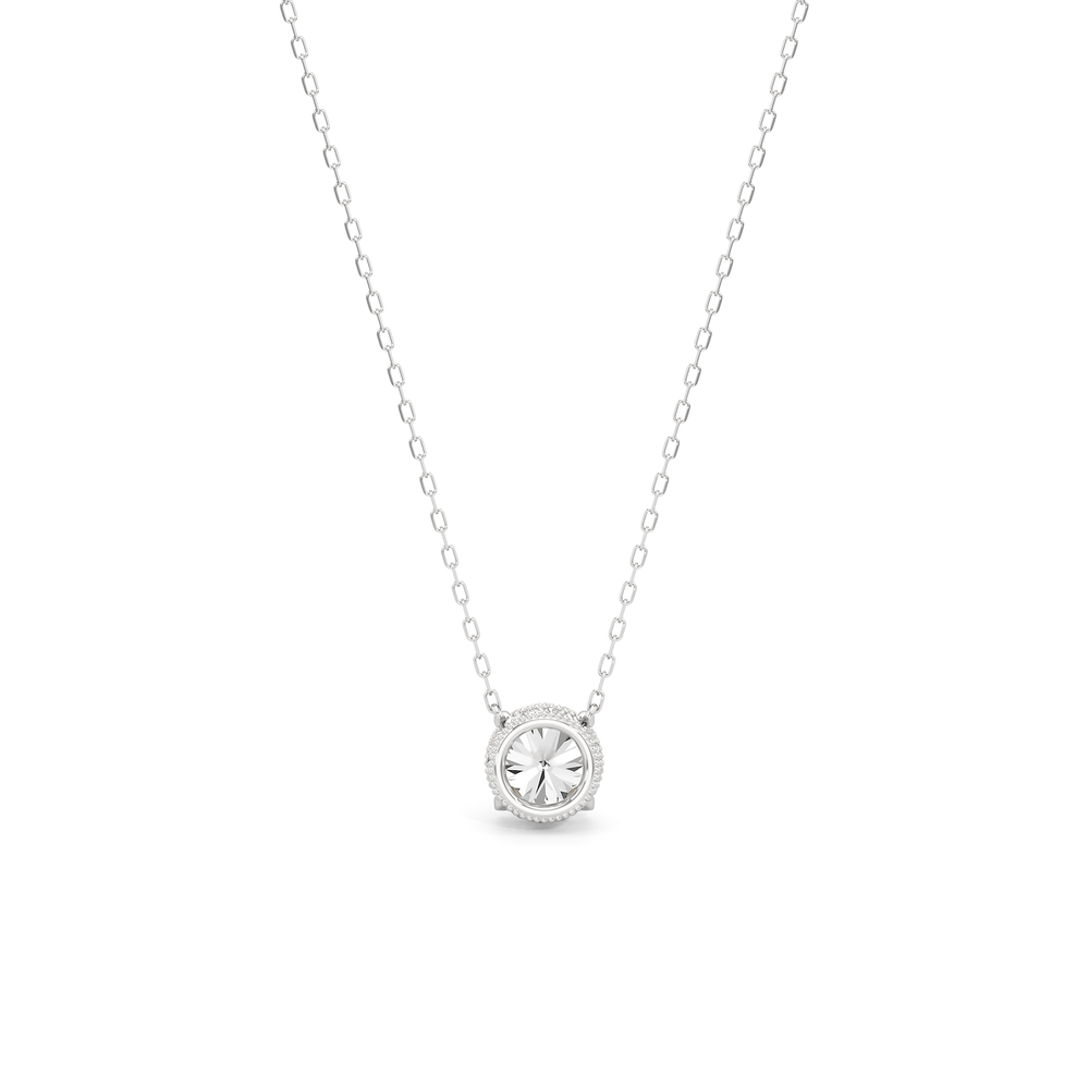 The Seraphine Classic Necklace with 14KT White Gold / Lab / 2 Cut Diamond in 14KT White Gold / Lab / 2 view 6
