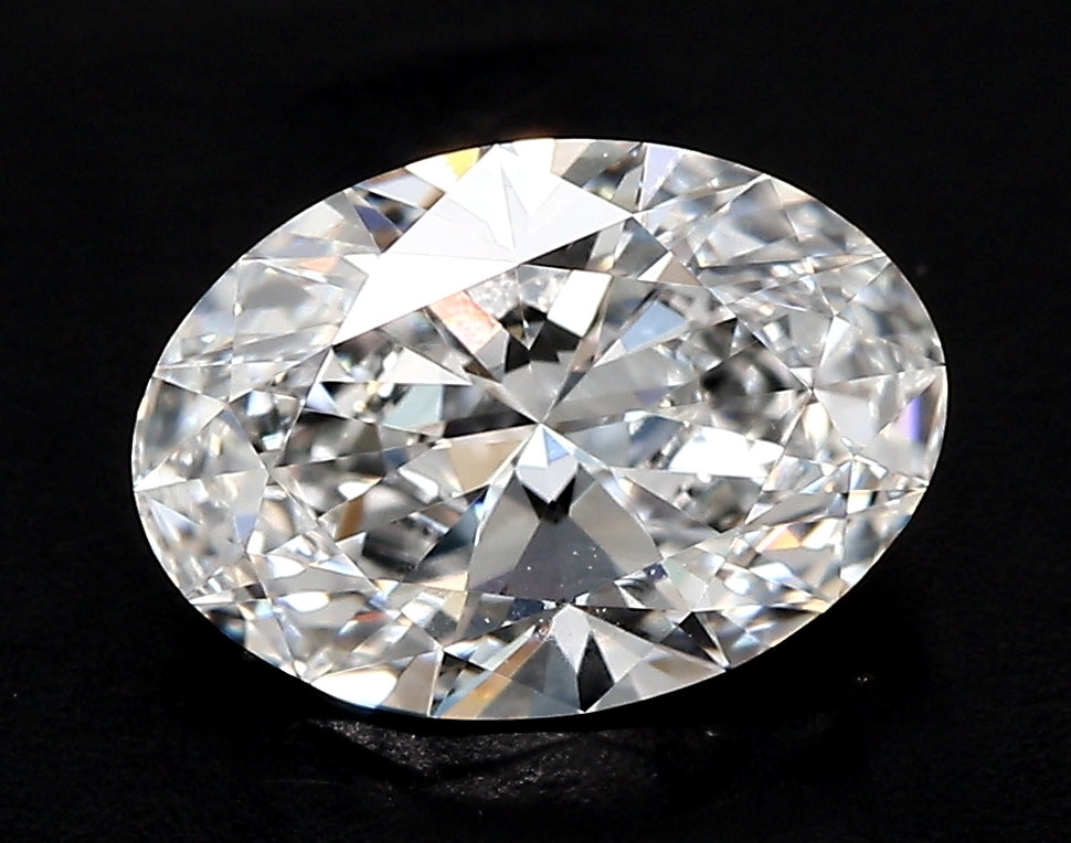 1.65 Carat Oval Lab Diamond with  Cut Diamond in 14KT  view 1
