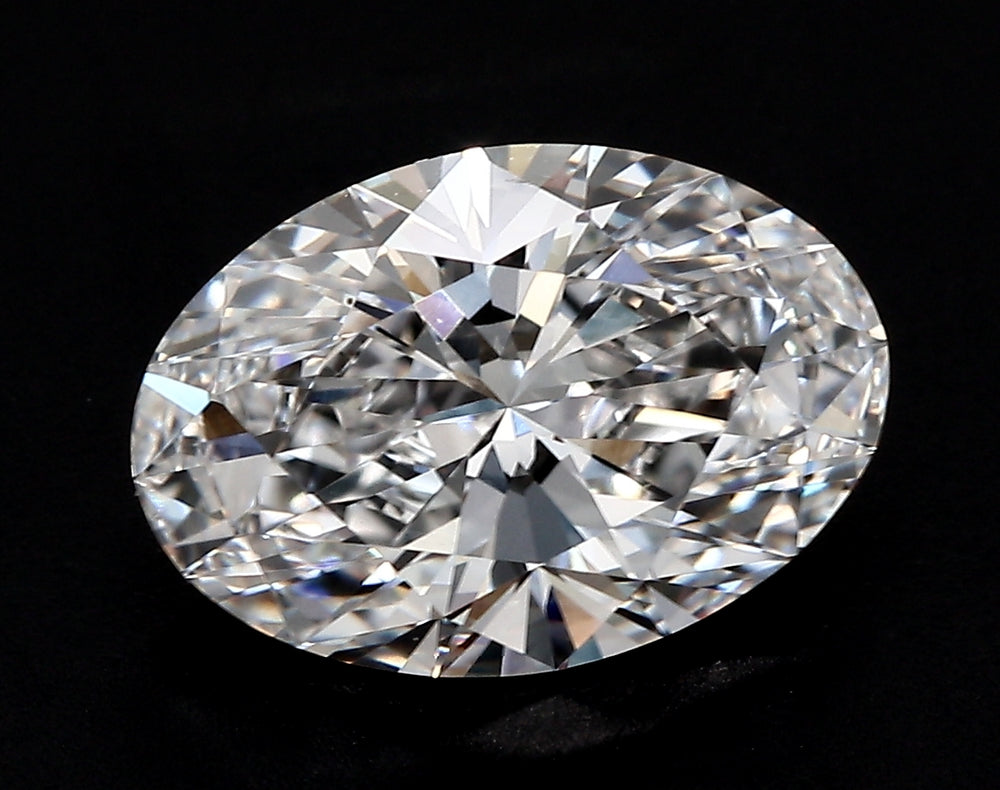 1.51 Carat Oval Lab Diamond with  Cut Diamond in 14KT  view 1
