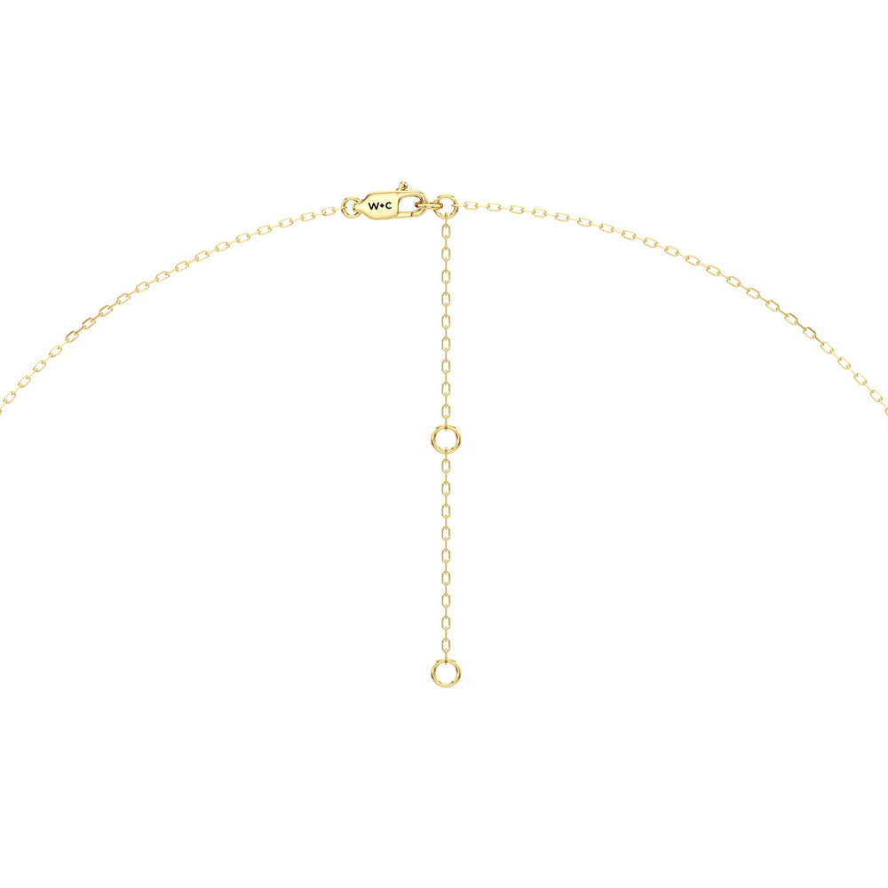 The Elizabeth Cross Necklace with 18K Yellow Gold Vermeil / Lab Cut Diamond in 14KT 18K Yellow Gold Vermeil / Lab view 5

