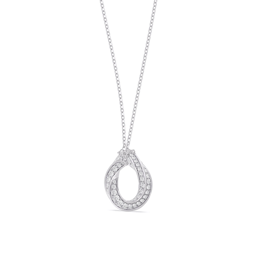 The Bond Pendant Necklace with Platinum / 1 / Lab Cut Diamond in 14KT Platinum / 1 / Lab view 4
