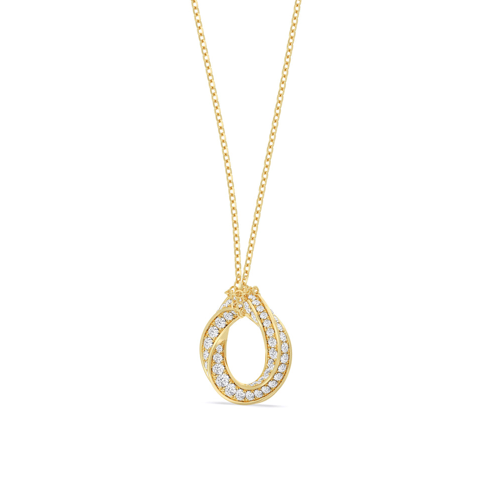 The Bond Pendant Necklace with 18KT Yellow Gold / 1 / Lab Cut Diamond in 14KT Yellow Gold / 1 / Lab view 4
