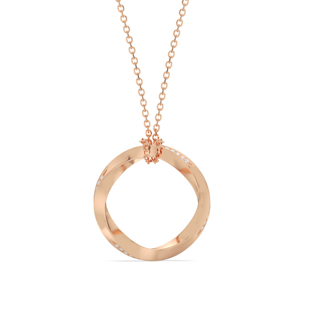 Link Bracelet-1553057 with 18KT Rose Gold / Lab / 0 Cut Diamond in 14KT Rose Gold / Lab / 0 view 4
