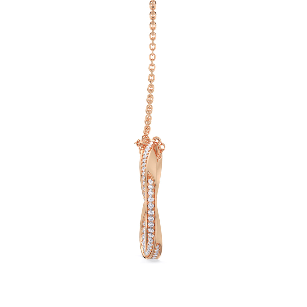 Link Bracelet-1553057 with 18KT Rose Gold / Lab / 0 Cut Diamond in 14KT Rose Gold / Lab / 0 view 3
