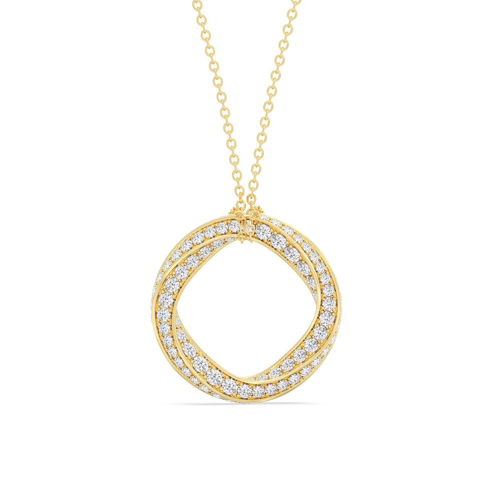 The Bond Pendant Necklace with 18KT Yellow Gold / 3 1/2 / Lab Cut Diamond in 14KT Yellow Gold / 3 1/2 / Lab view 2

