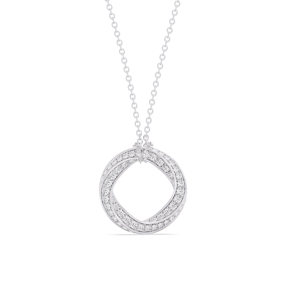 The Bond Pendant Necklace with Platinum / 2 / Lab Cut Diamond in 14KT Platinum / 2 / Lab view 2
