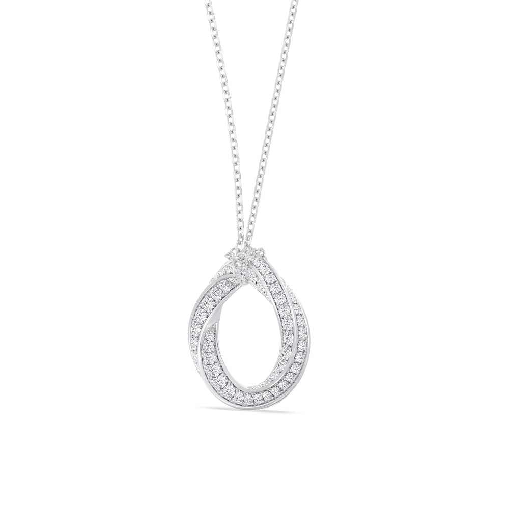 The Bond Pendant Necklace with Platinum / 2 / Lab Cut Diamond in 14KT Platinum / 2 / Lab view 4
