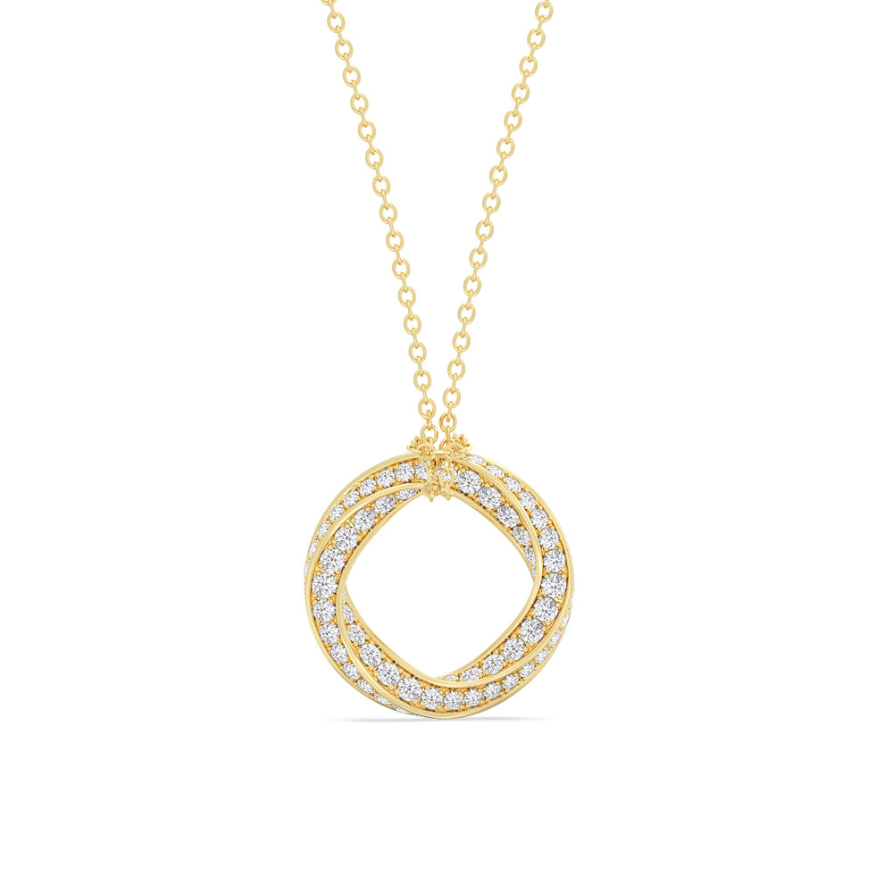 The Bond Pendant Necklace with 18KT Yellow Gold / 2 / Lab Cut Diamond in 14KT Yellow Gold / 2 / Lab view 2
