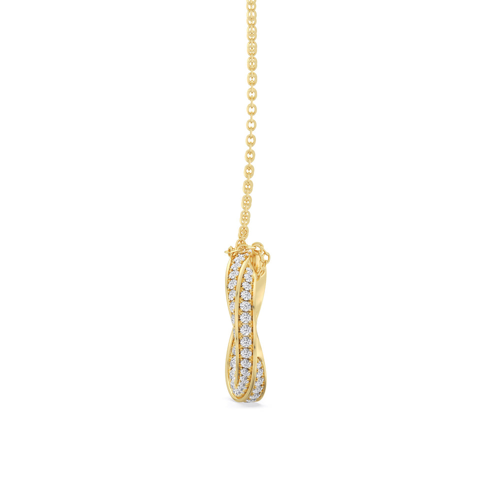 The Bond Pendant Necklace with 18KT Yellow Gold / 2 / Lab Cut Diamond in 14KT Yellow Gold / 2 / Lab view 5
