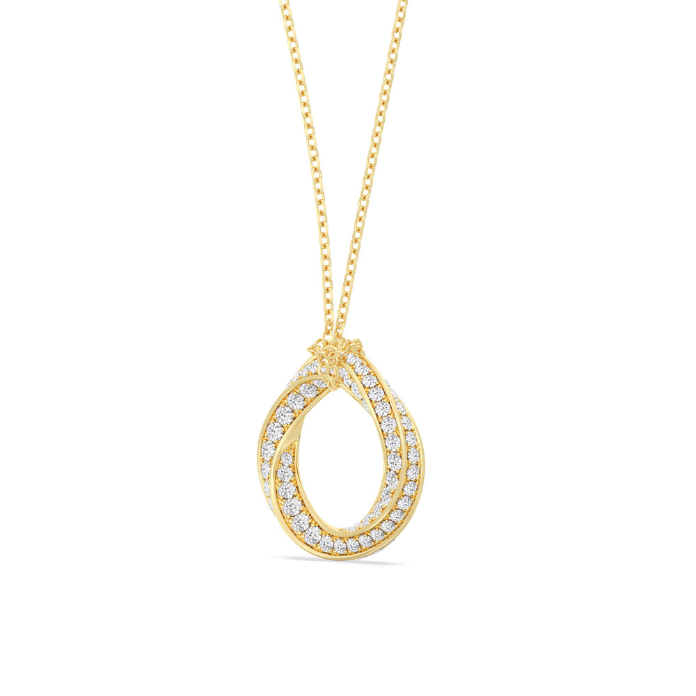 The Bond Pendant Necklace with 18KT Yellow Gold / 2 / Lab Cut Diamond in 14KT Yellow Gold / 2 / Lab view 4
