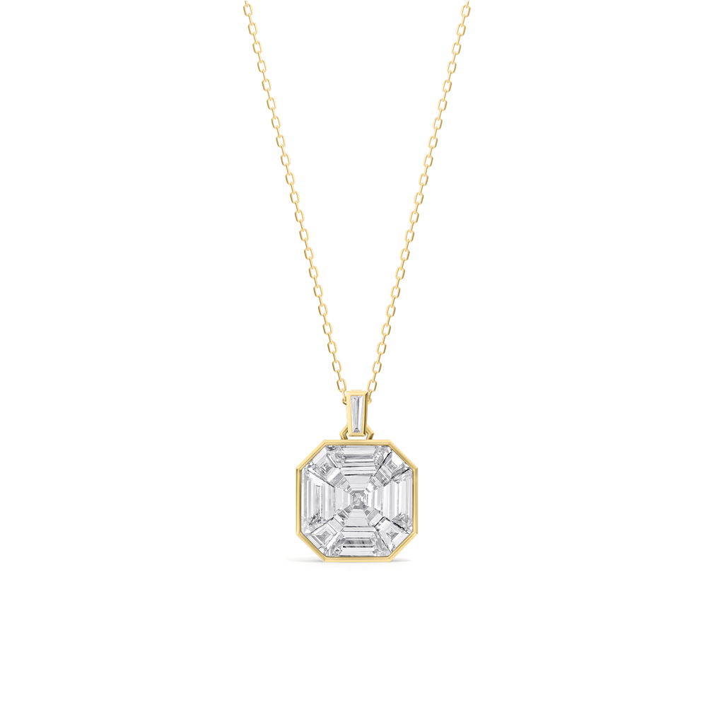 Ottavia Asscher Composite Diamond Pendant with 14KT Yellow Gold / Lab / 4 7/8 Cut Diamond in 14KT Yellow Gold / Lab / 4 7/8 view 1
