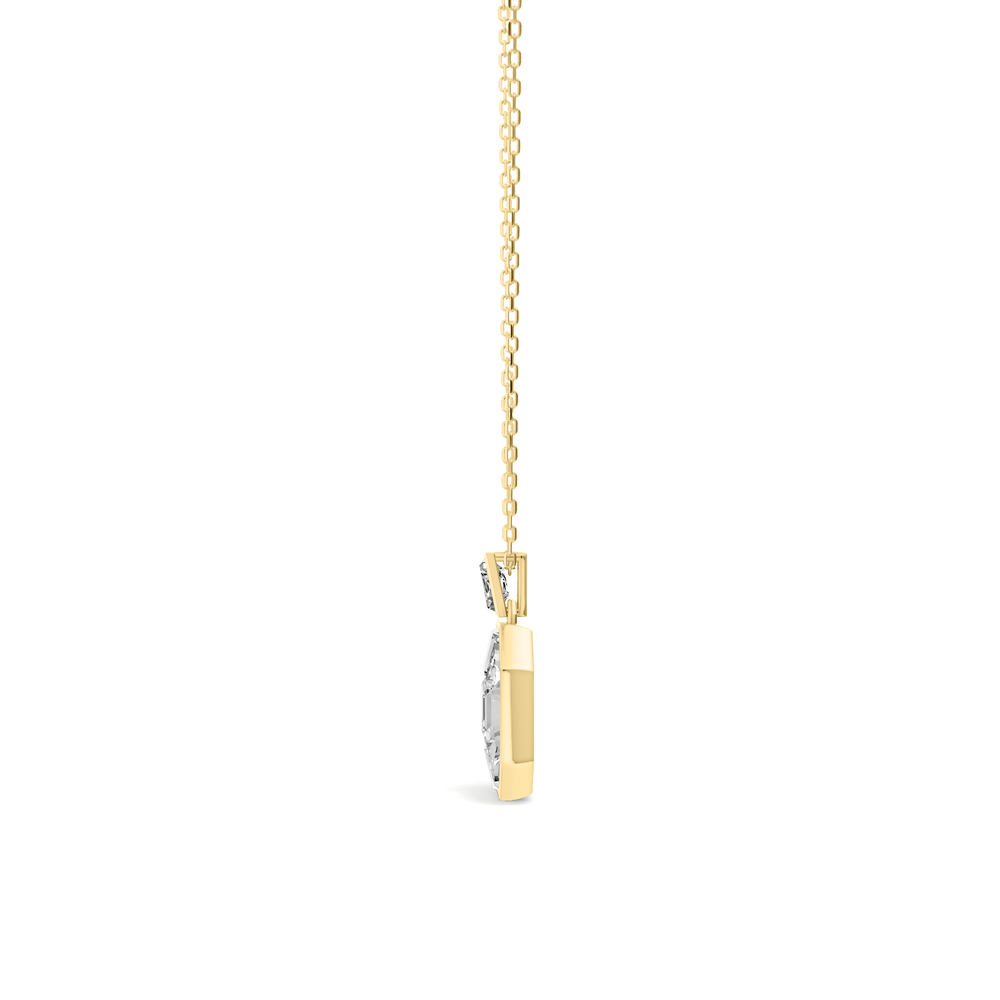 Ottavia Asscher Composite Diamond Pendant with 14KT Yellow Gold / Lab / 4 7/8 Cut Diamond in 14KT Yellow Gold / Lab / 4 7/8 view 4
