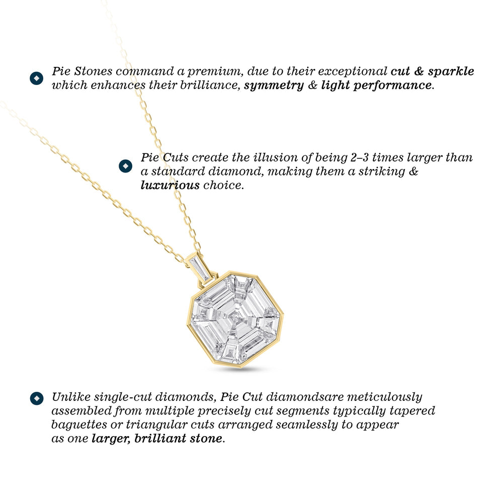 Ottavia Asscher Composite Diamond Pendant with 14KT Rose Gold / Lab / 4 7/8 Cut Diamond in 14KT Rose Gold / Lab / 4 7/8 view 6
