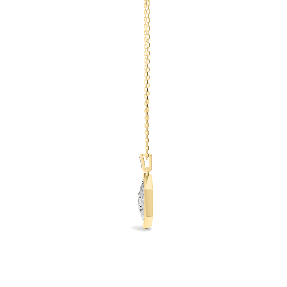 Juno Hexagon Composite Diamond Pendant with 14KT Yellow Gold / Lab / 4 5/8 Cut Diamond in 14KT Yellow Gold / Lab / 4 5/8 view 4
