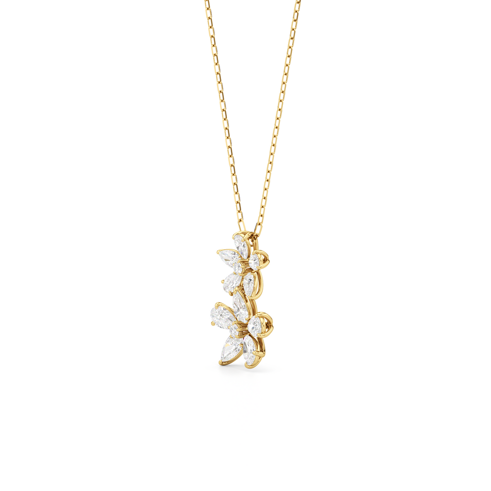 Daisy Duet Pendant with 14KT Yellow Gold / Lab / 1 1/2 Cut Diamond in 14KT Yellow Gold / Lab / 1 1/2 view 3
