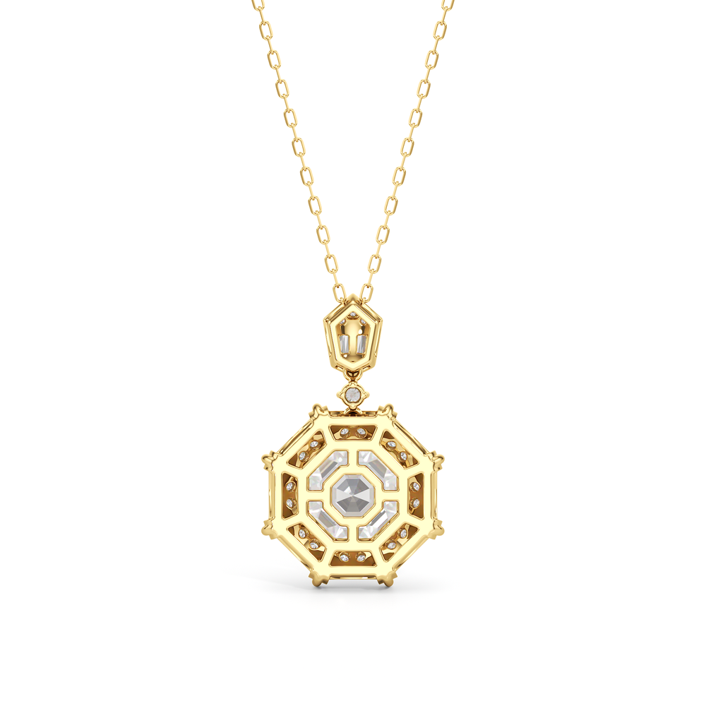 The Guardian Necklace with 14KT Yellow Gold / Lab / 3 1/5 Cut Diamond in 14KT Yellow Gold / Lab / 3 1/5 view 5
