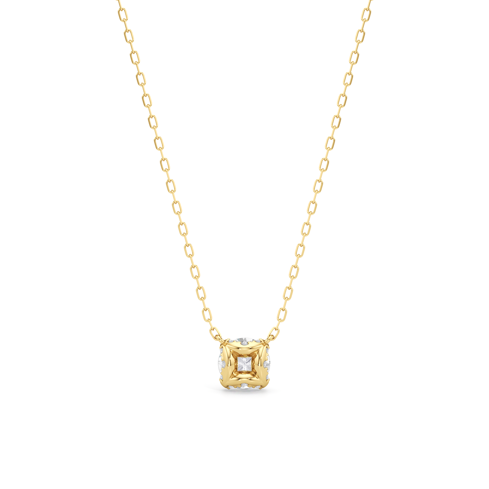 The Atrium Round Solitaire Pendant with 14KT Yellow Gold / 1 1/8 / Lab Cut Diamond in 14KT Yellow Gold / 1 1/8 / Lab view 5
