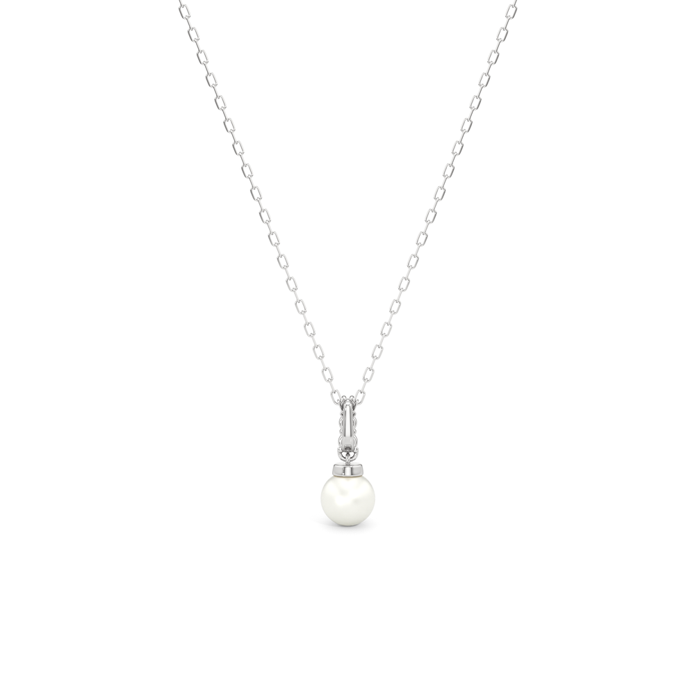 1576741-Necklace with 14KT White Gold / Lab / 0 Cut Diamond in 14KT White Gold / Lab / 0 view 3
